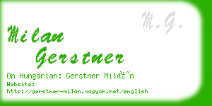 milan gerstner business card